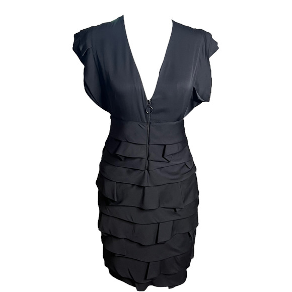 Robert Rodriguez Ruffle Zip Front Sleeveless Mini Dress sz 0 Bodycon - Picture 7 of 15